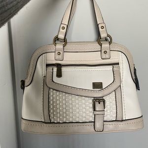White shoulder purse